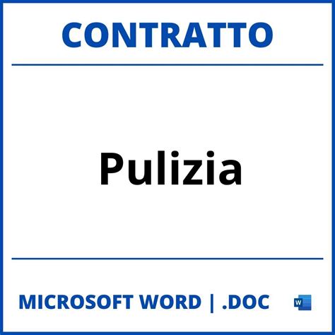 Fac Simile Contratto Di Pulizia