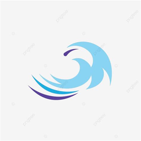 Logotipo Vetorial De Ondas Onduladas Do Mar Tempestade Oceânica E Maré