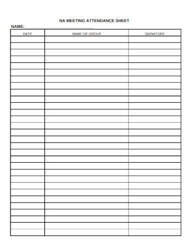 Printable Blank Signing In Sheet Template Prntbl