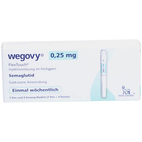 WEGOVY 0 25 Mg FlexTouch Injektionslsg Fertigpen 1x1 5 Ml Mit Dem E