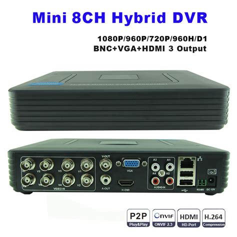 Mini 8CH Full D1 H.264 HDMI Security System CCTV DVR 8 Channel 720P ...