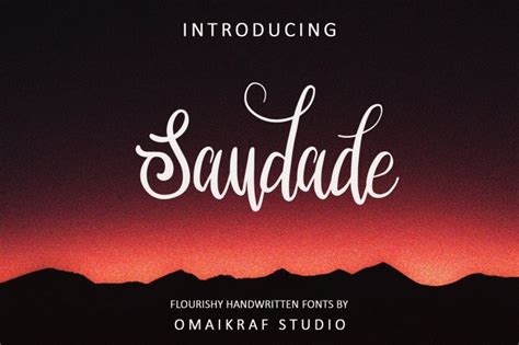 Saudade Font Download In 2022 Handwritten Fonts Handwriting Template