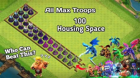 Clash Of Clans All Wizard Tower Levels Formation Vs All Troops As Clash