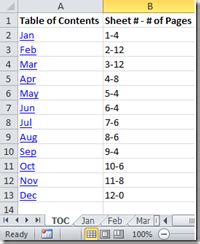 Microsoft Office Table Of Contents Template | PDF Template