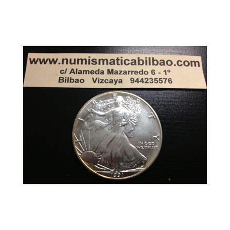 Estados Unidos Dolar Eagle Liberty Moneda De Plata Pura Sc