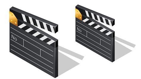 Iconos Isom Tricos De Claqueta De Cine Vector Gratis