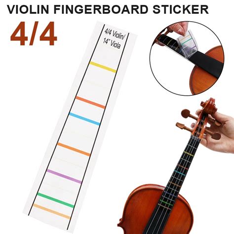 4 4 Violin Fingerboard Sticker Fretboard Note Tape Fiddle Chart