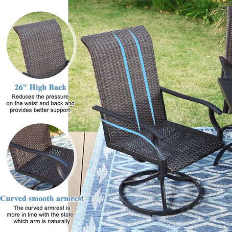 Sophia And William 7 Pieces Wicker Rattan Outdoor Patio Dining Set