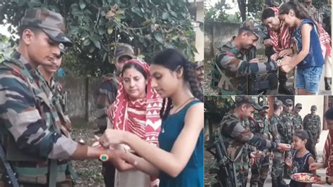 Watch Girls Celebrate Raksha Bandhan By Tying Rakhi To Jawans At Jammu And Kashmir Video Goes