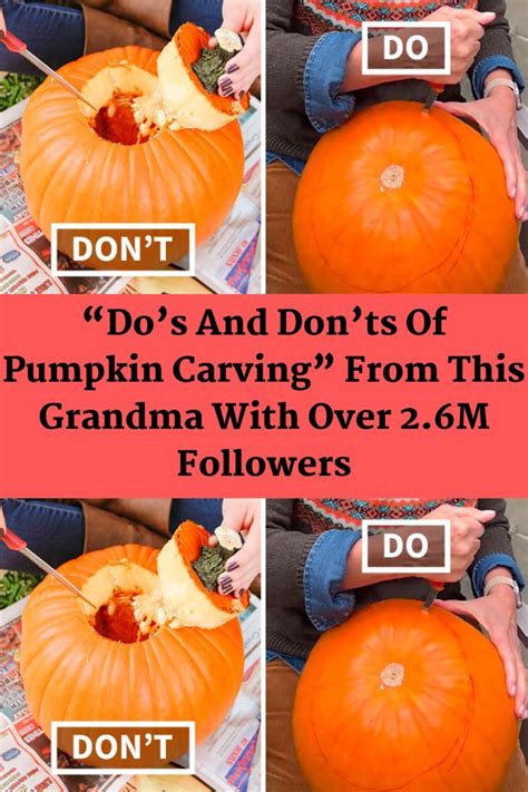 The Pumpkin Carving Process Is Shown With Instructions To Make It Look