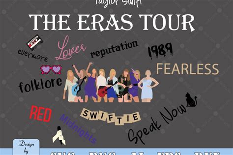 Taylor Swift The Eras Tour 2023 Svg, Taylor Swift 2023 Tour Of U.S ...