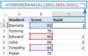 Fonction De Classement Dans Excel Avec Des Exemples De Formules