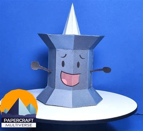 bfdi metal pin papercraft easy diy  fans paper holes