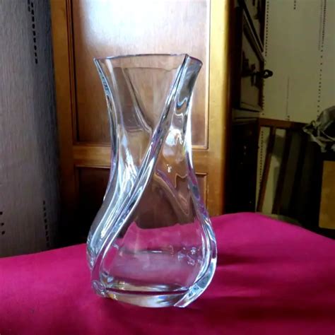 1 VASE EN cristal de baccarat modèle serpentin Signé hauteur 15 cm EUR