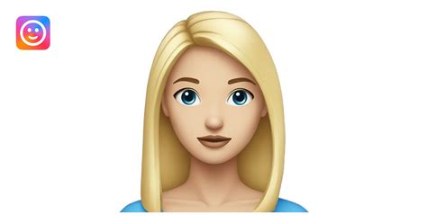 Femme Blonde Lisse Yeux Bleu Emoji Ai Emoji Generator