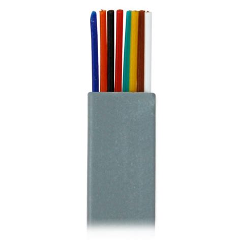 8-Conductor Flat Bulk 28AWG Silver Phone Cable