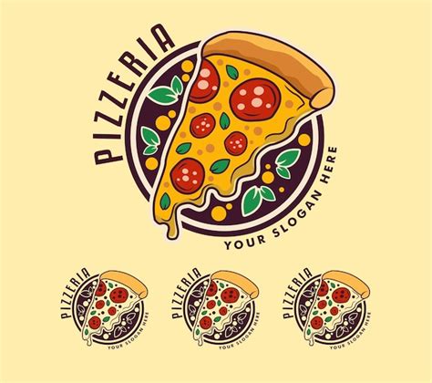 Premium Vector Pizzeria Logo Emblem Sticker Badges Banner Vector