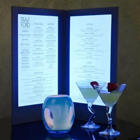 Led Double Sided Illuminated Menu Menu Holders Menu Cover Menu Book