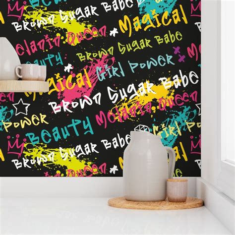 African American graffiti black culture Wallpaper | Spoonflower