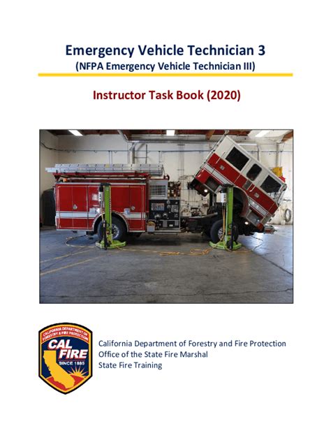 Fillable Online Osfm Fire Ca NFPA 1071 Standard For Emergency Vehicle