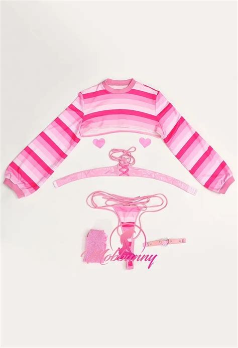 Gorgeous Pink BDSM Lingerie Dominateix Lingerie Piece Set Free Shipping Worldwide Etsy