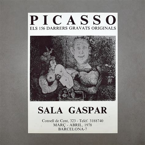 Poster Of The Exhibition Gaspar Room Engravings By Picasso Circa