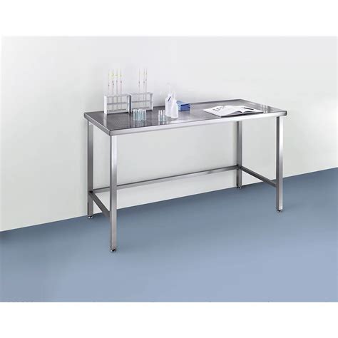 Stainless Steel Cleanroom Table With Perforated Worktop Made Of