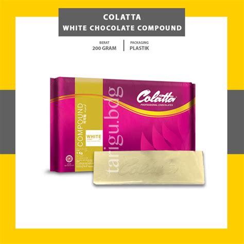 White Chocolate Colatta Dark Chocolate Compound Dark Coklat Batang