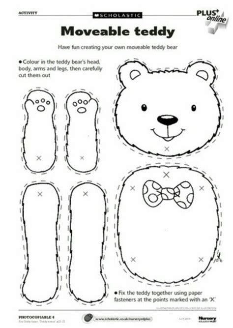 Printable Teddy Bear Template