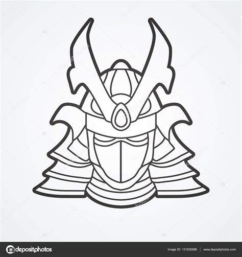 Samurai Mask Drawing at GetDrawings | Free download