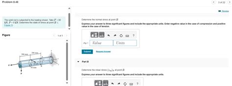 Solved The Solid Rod Is Subjected To The Loading Shown Take Chegg