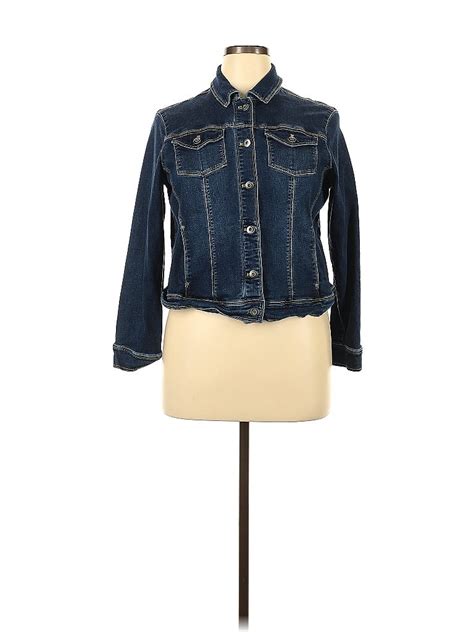 Charlie Solid Blue Denim Jacket Size Xl Off Thredup