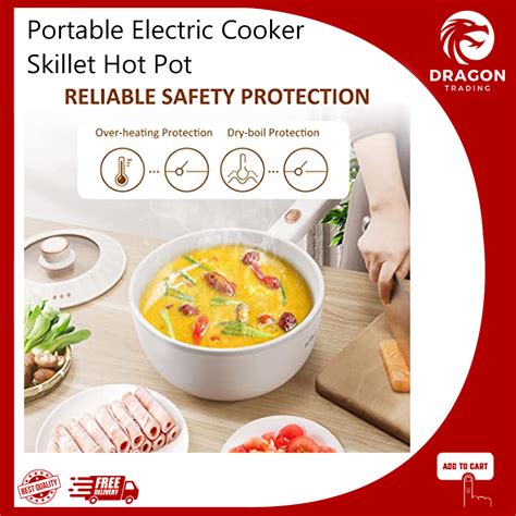Portable Electric Cooker Skillet Hot Pot MultiFunctional Food Steamer Lazada PH