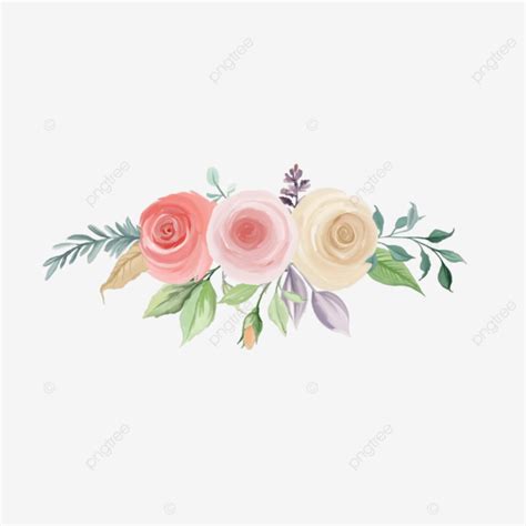 Watercolor Flower Bouquet For Wedding Design Decoration Or Greeting