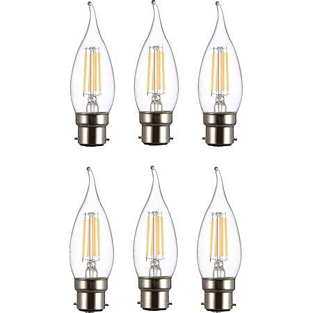 Paul Russells Led Flame Candle Filament Light Pack Of W W