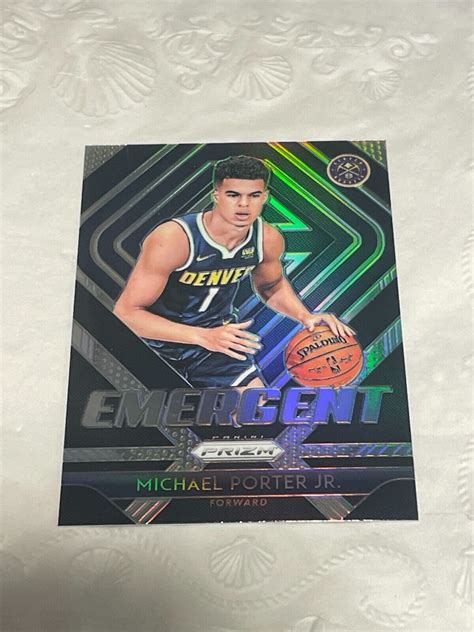 2018 19 Prizm Michael Porter Jr EMERGENT SILVER PRIZM RC Nuggets 14