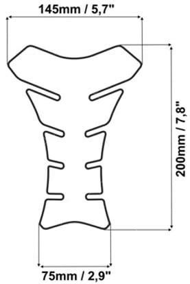 Tankpad Kawasaki Ninja T Green Dimensions