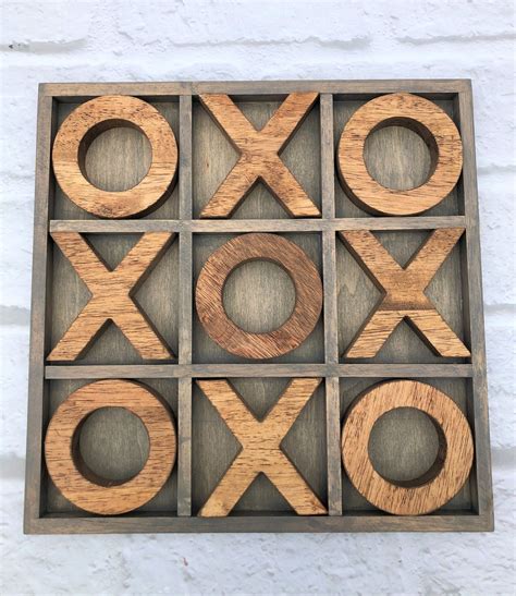 Large Personalized Tic Tac Toe Board Game Custom Etsy