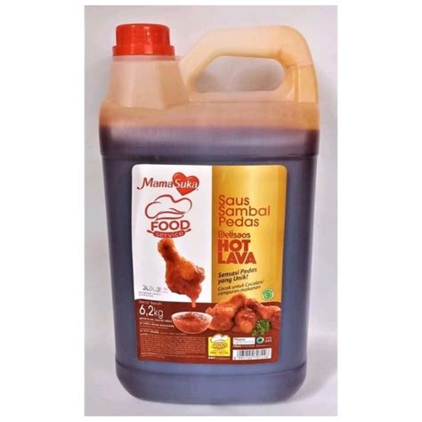 Jual Mamasuka Delisaos Hot Lava Saus Sambal Pedas 6 2 KG Kemasan Dirigen Shopee Indonesia