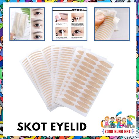 Jual Zbh Skot Mata Eyelide Pasang Double Eyelid Stickers Tape Pcs