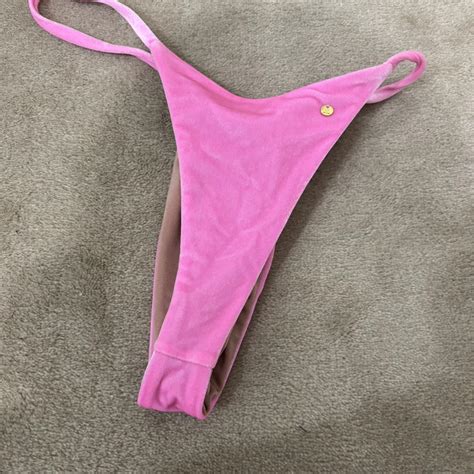AJAY Label Bikini Bottoms Velvet Fabric And Is Depop