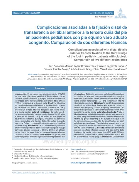 PDF Complicaciones asociadas a la fijación distal de transferencia