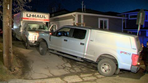 Charges Laid After U Haul Driven Through Calgary Crashing Into Parked