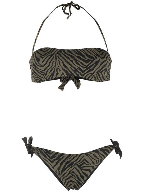 Buy FISICO Tiger Print Bikini Set Green At 35 Off Editorialist