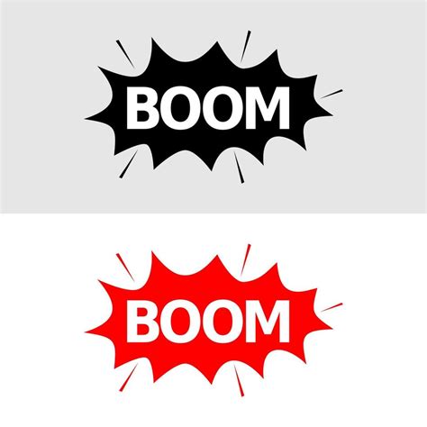 Boom Logo Vector Design element, Explosion logo 7531086 Vector Art at ...