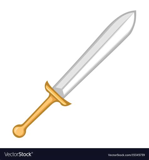 Sword isolated Royalty Free Vector Image - VectorStock