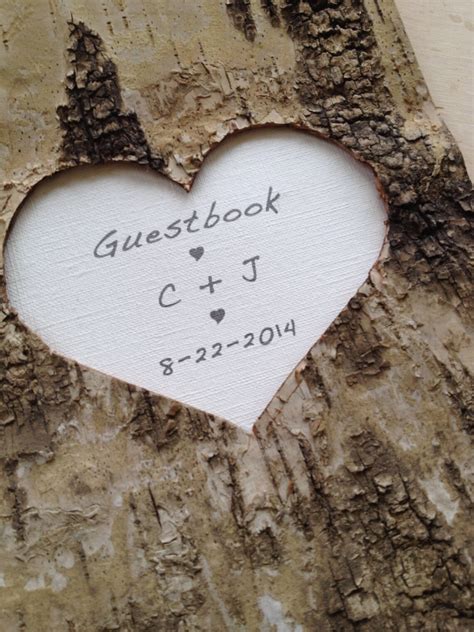 Birch Bark Wedding Guest Book Birch Bark Advise Book Etsy