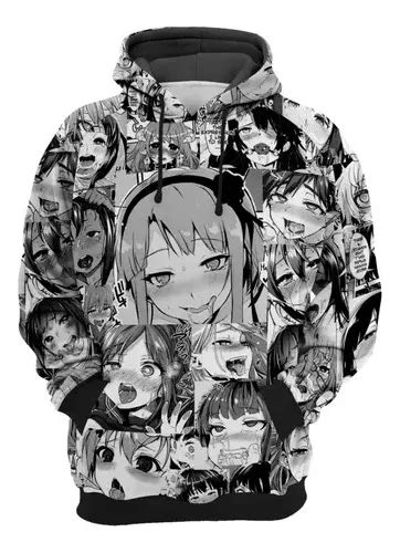 Moletom Blusa Upcycling Hentai Ahegao Anime Ecchi Manga Gy