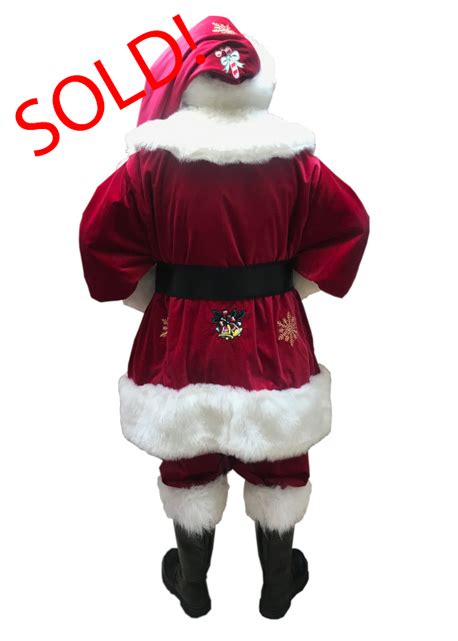 Professional Santa Claus Wardrobe Coca Cola Style Embroidered Suit