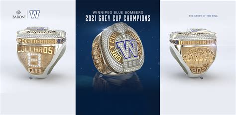 2021 Winnipeg Blue Bombers Grey Cup Championship Ring - Baron®